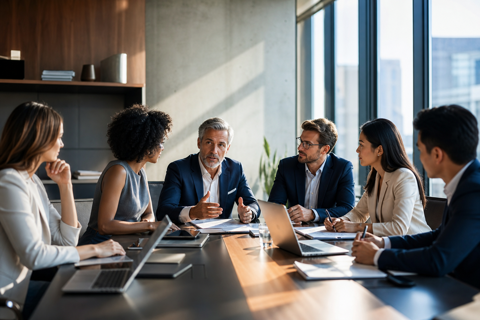 Senior Executives Mentoring Future Leaders in Planning Session